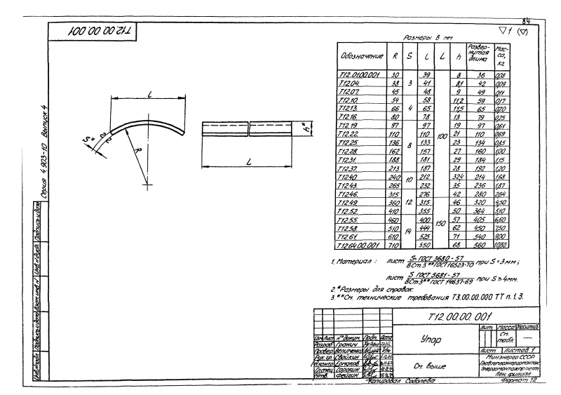 Техническая документация неподвижных хомутовых корпусных опор Т12