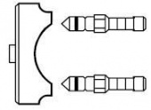 2 измерительных ниппеля и предохранительная пластина для ASV 003L8145