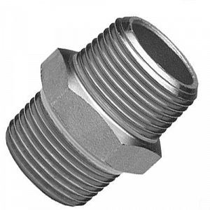 Ниппель двойной с шестигранником 1 1/2" DN40 (48.3 мм) AISI 304