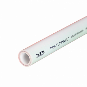 Труба PP-R белая армированная алюминием DN25х4.2 мм PN25 SDR6 Т<95°С L=4 м РосТурПласт 14366