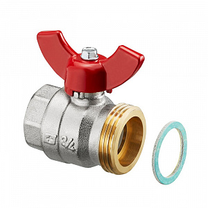 Кран шаровой Oventrop 3/4 ВР х 1 НР с плоским уплотнением