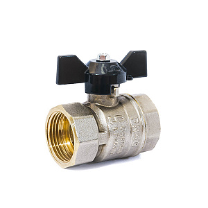 Кран шаровой LD 47.20.B-B.Б внутренняя резьба 3/4 бабочка