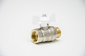 Кран шаровой LD 47.25.В-Н.Б (white)