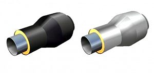 Переход К 114х4-57х3 с внешней ППМ изоляцией