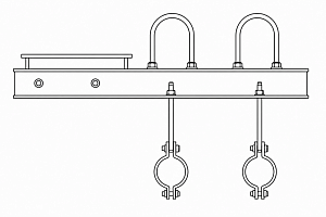 Крепление четырех трубопроводов к ж/б коллоне СБ 0312.34.00.000 тип 0312.34.00.000-04