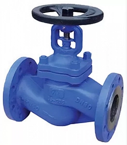 Клапан запорный чугун DN100 PN16 Тмакс=300 оС фл сильфонный Benarmo