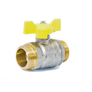 Кран шаровой LD 47.15.Н-Н.Б.GAS газовый наружная резьба 1/2 бабочка
