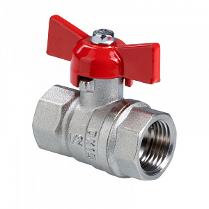 Кран шаровый VALTEC СТАНДАРТ никель рукоятка бабочка 3/4 вн.-вн. PN40 (ГОСТ)